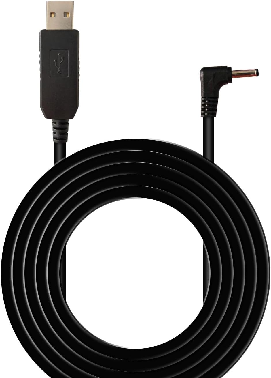 Power Cord for Cobra Radar Detector 480i Esr800 Xrs9370 Esd7570 Charger 12V, USB Charging Cable 6.6 FT