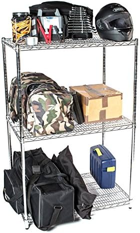 Omega 24" Deep x 72" Wide x 96" High 3 Tier Chrome Starter Shelving Unit