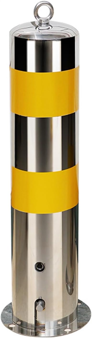 Safety Barrier Bollard, Steel Car Parking Protection Posts, Caution Cones, Driveway Barrier, Parking Stopper for Garage, Perfect for Traffic-Sensitive Area(Yellow (1PCS))