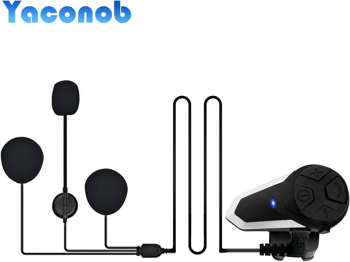 Motorcycle Bluetooth Headset BT-S3NS 1000m Motorcycle Helmet Bluetooth Radio Intercom Wireless Interphone to 2-3 Riders (Waterproof/Handsfree/Stereo Music/FM Radio/GPS/MP3 (1 Pack)