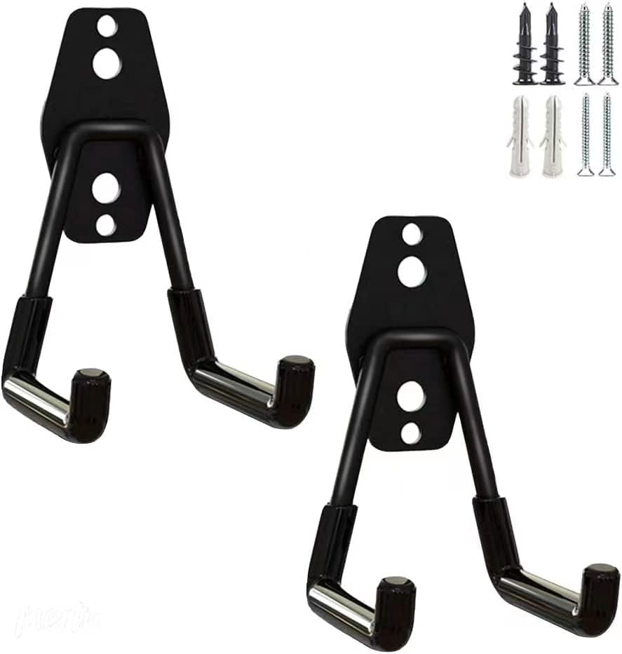 SMARTOLOGY Heavy-Duty Utility Hooks, Wall Hanger, Small 2 Pack, 3 inch Long 2.5 inch Wide, for Garage, Indoor and Outdoor, Ladder Hanger Accessories