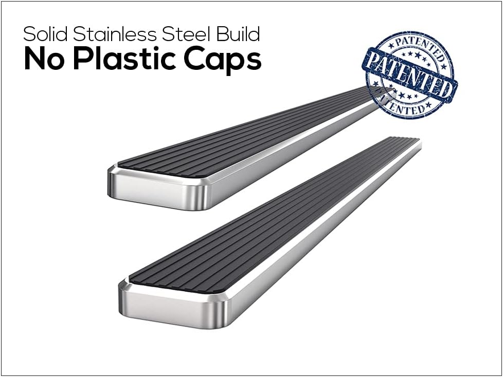 APS (Polished 304 Stainless Steel 6in Wheel to Wheel) Running Boards Nerf Bars Compatible with Ford F150 2015-2025 Regular Cab 6.5ft Bed & F-250 F-350 Super Duty 2017-2025