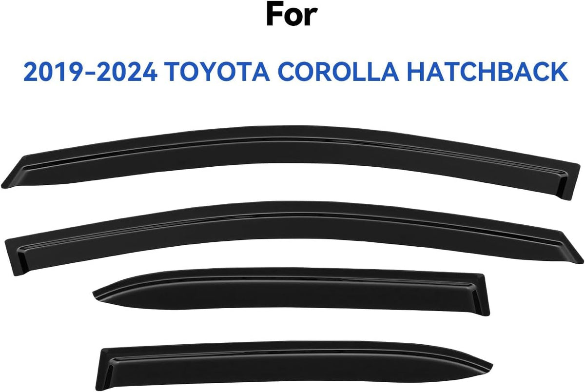 Window Visors Rain Guards for 2019-2025 Toyota Corolla Hatchback, Out-Channel Window Vent Wind Deflectors Visors Shades for 19 20 21 22 23 24 25 Corolla Hatchback