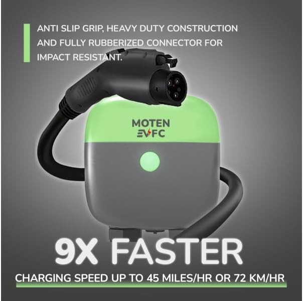 TAURUS-48S Level 2 EV Home Charger, 48A, 11.5 kW 25 FT Cable, FCC, ETL, Energy Star, Docking Holster, no Complicated Setup Required, Just Connect to Power and Start Charging, Hardwired