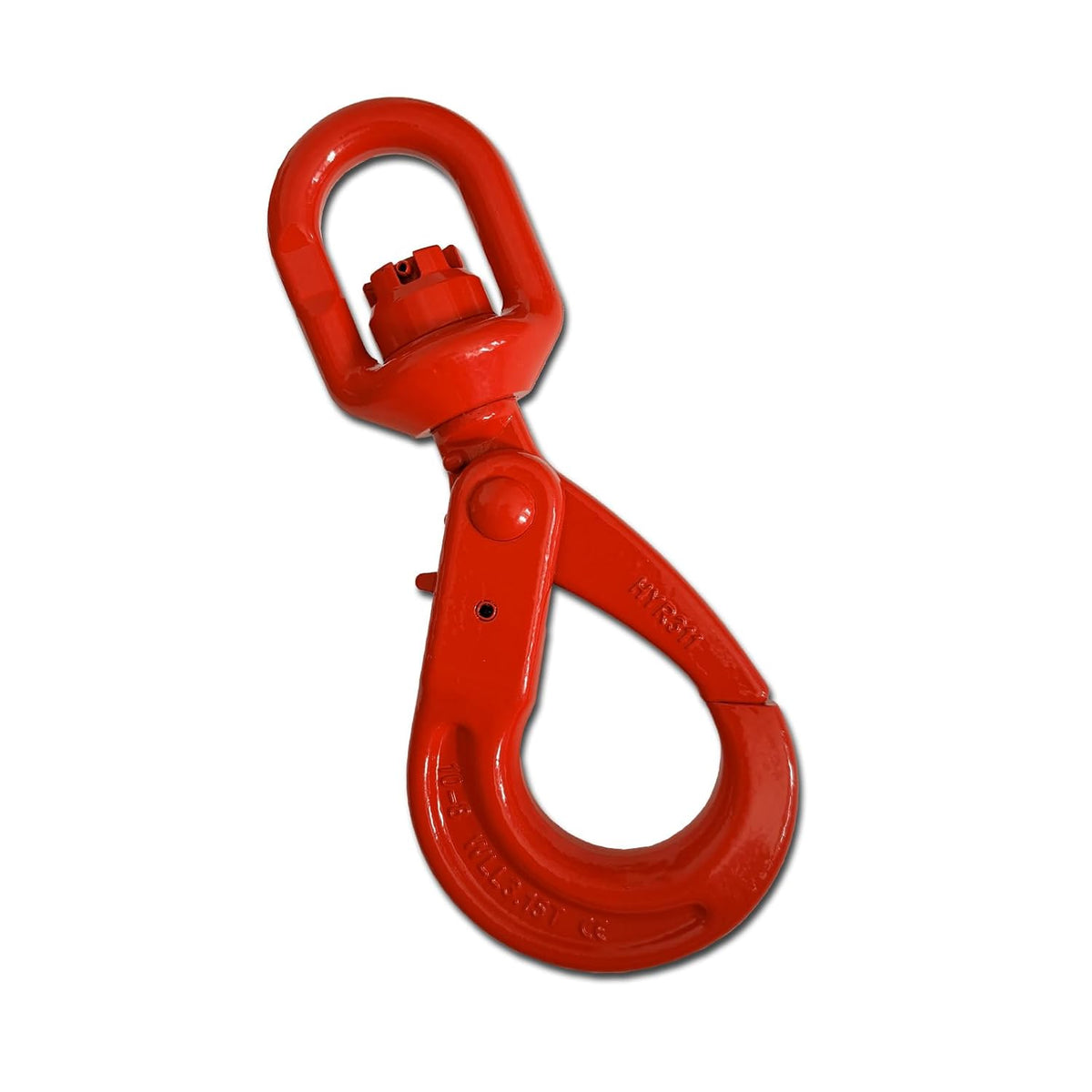 Swivel Self-Locking Hook 6944 lbs Grade 80 Swivel Self Locking Hook Heavy Duty Swivel Lifting Hook Swivel Lifting Hook Hoist Hook Sling Heavy Cargo 【3.15ton】