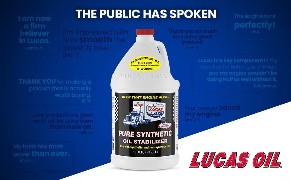 Lucas Oil 10131 Pure Synthetic Oil Stabilizer - 1 Gallon