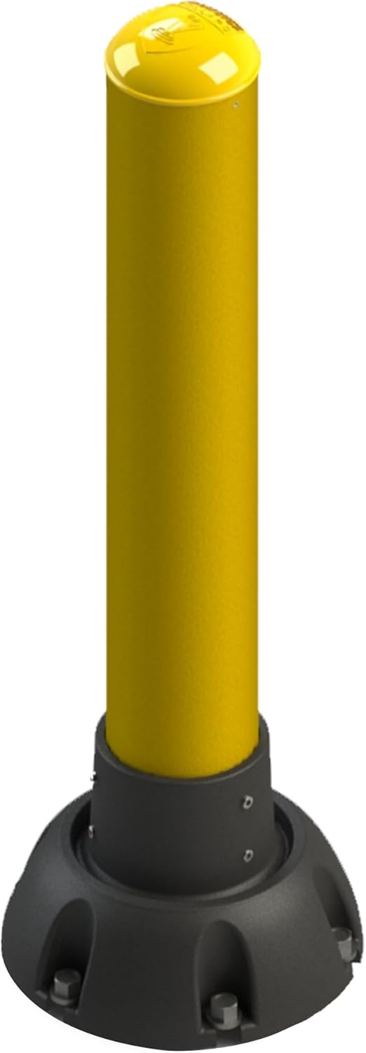 Impact Recovery - SlowStop Steel Rebounding Bollard - Metal Post - Safety Bollard - Made in the USA - 5" x 42"