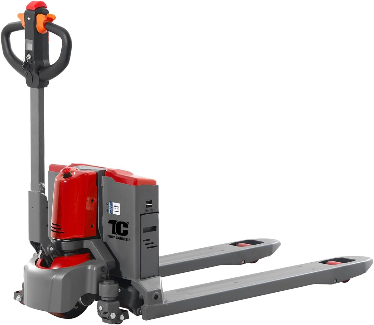 Tory Carrier Full Electric Power Pallet Jack Truck 4400lb Cap. 48" x 27" Fork Size, Lithium Battery Motorized Trucks Lift for Material Handling