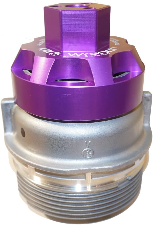 64mm 2 Stage Heavy Duty Torque Limiting Oil Filter Wrench Purple 6061-T6 Billet Aluminum