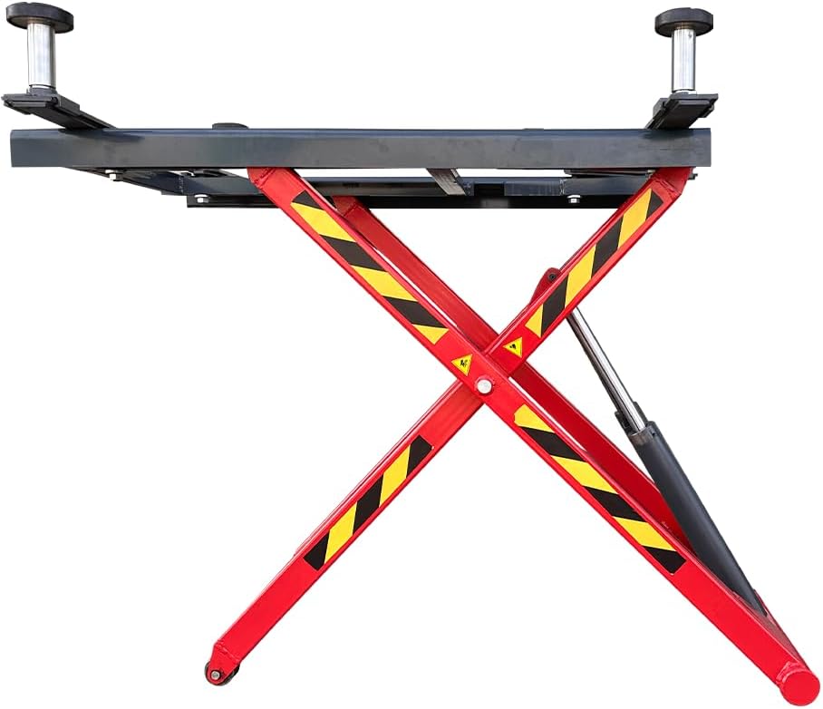Portable Mid Rise Scissor Lift 6000LBS Lifting Capacity AK-X66 MAX. Lifting Height 48" Scissor Car Lift Scissor Jack for Home Garage and Shop