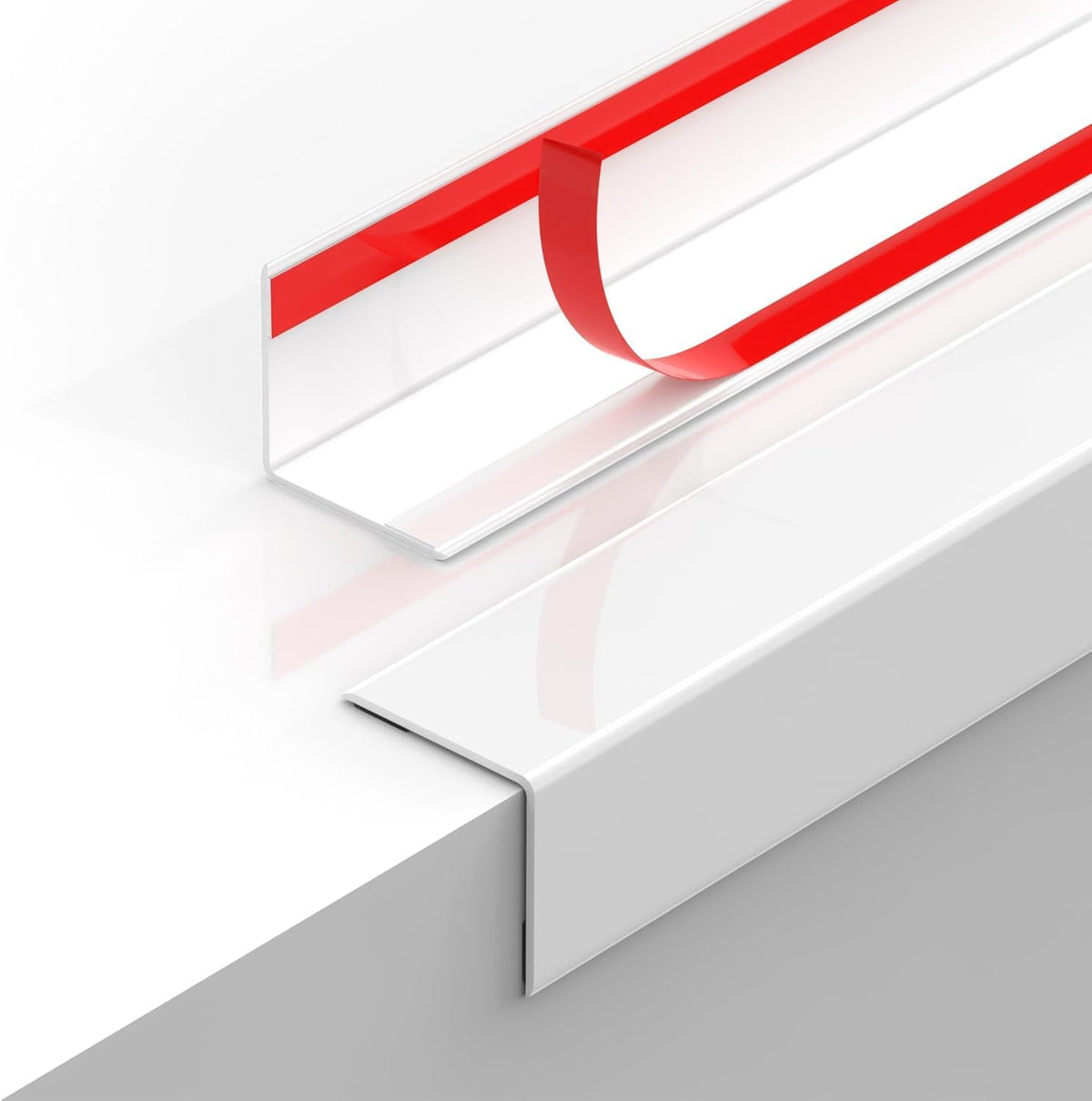 2PCS Wall Corner Protectors Guards - Self Adhesive Corner Protector & Corner Guards for Walls Edge Protection, Easy to Apply - No Tools Needed(Pure White, 47.24"x1.18")