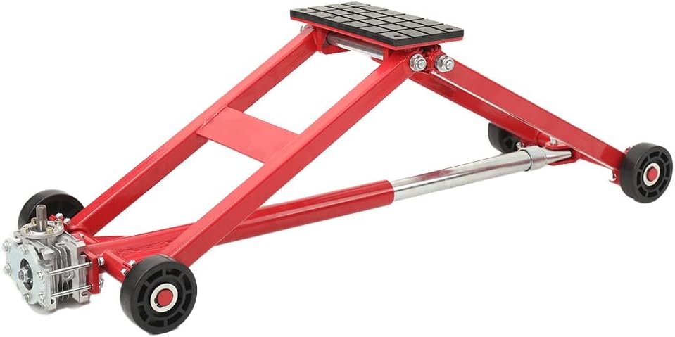 5500lb Portable Turbine Hoist Car Lift, Heavy Duty Auto Lift with Workbench 4.3-18.5in Adjustable Height Portable Car Lift Repair Elevator Tool for Shop, Garage