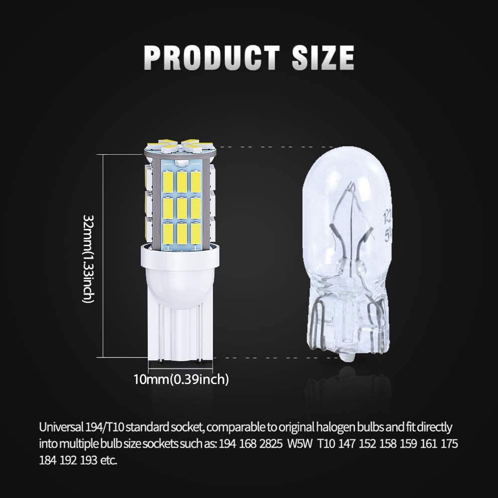 T10 921 194 168 175 LED Bulbs White 20-Packs, Super Bright 3014 42-SMD LED Replacement 12 Volt RV Camper Trailer Boat Trunk Interior Dome Map License Lights, Backup Reverse Lights