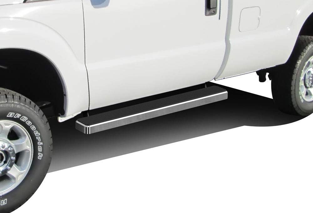 APS Running Boards (Nerf Bars Side Steps Step Bars) Compatible with Ford F250 F350 Super Duty 1999-2016 Regular Cab (Silver 5in 304 Stainless Steel)