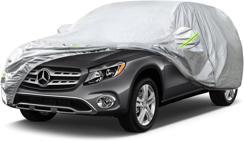 KouKou Oxford Waterproof SUV Car Cover Suitable for Mercedes Benz GLA200 GLA250 GLA35 45 from 2013 to 2025, Windproof All Weather Waterproof Outdoor Cover Sun Rain UV Dust Snow Protection.