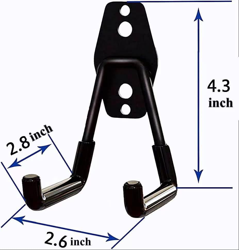 SMARTOLOGY Heavy-Duty Utility Hooks, Wall Hanger, Small 2 Pack, 3 inch Long 2.5 inch Wide, for Garage, Indoor and Outdoor, Ladder Hanger Accessories