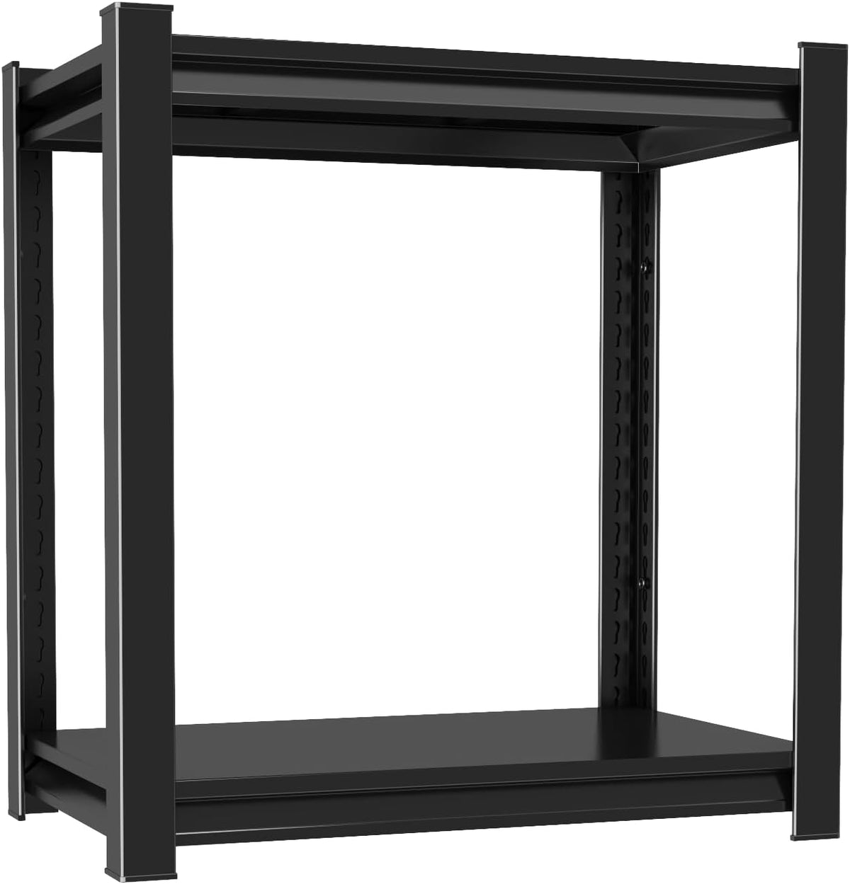 Metal Garage Shelving Unit, Heavy Duty Adjustable Storage Shelf, Steel Shelving, Industrial Shelves for Heavy Tools and Equipment (2-Tier 22" H x 16" W x 16" D)