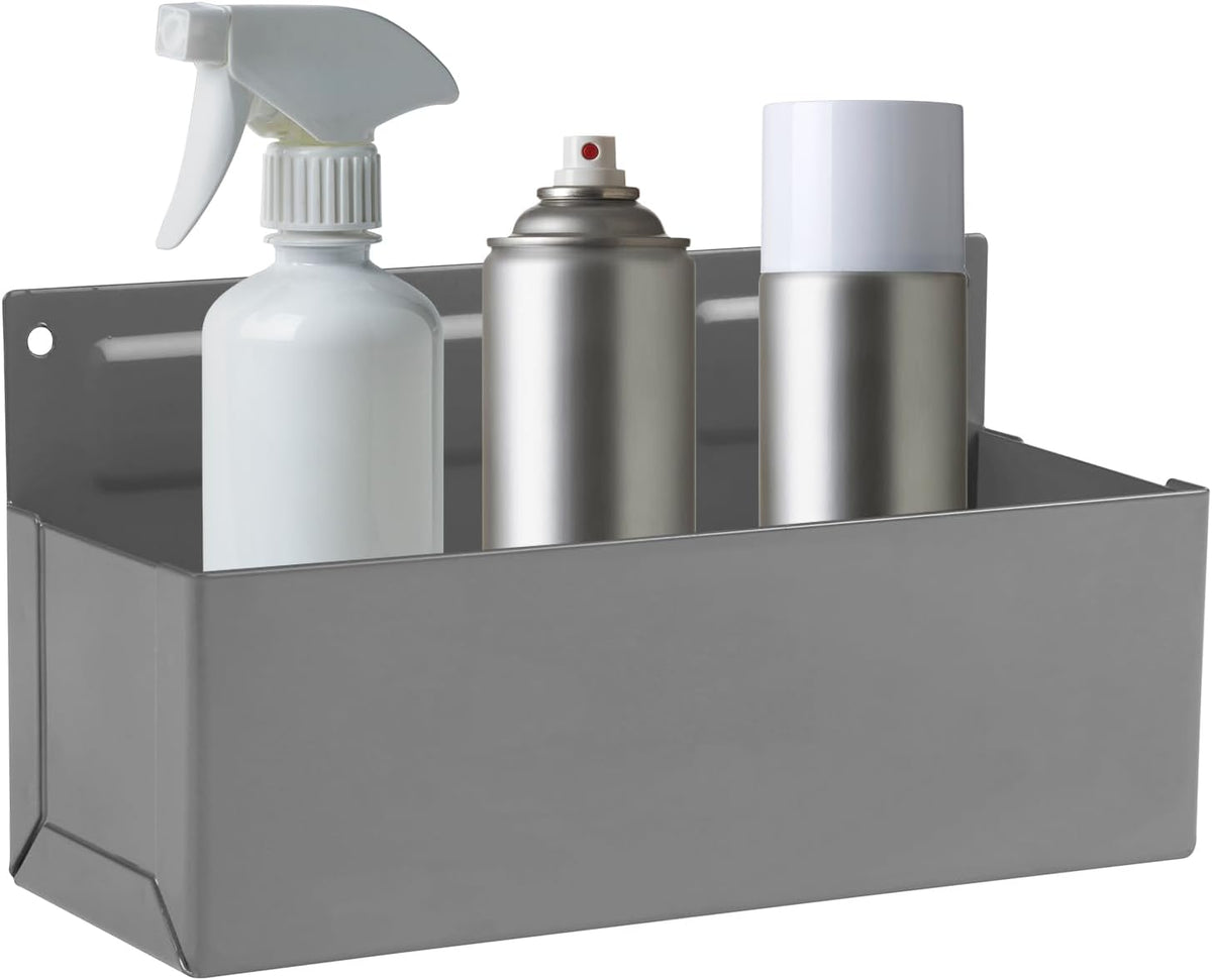 Magnetic Aerosol Spray Can Holder, Magnet Toolbox Bottle Holder, Tool Box Storage Rack for Garage and Home, Craft Workspace, Mechanic Paint Bottle Can Organizer, Silver, 3"x8.3"