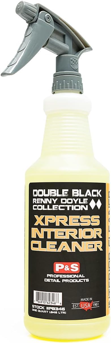 P & S PROFESSIONAL DETAIL PRODUCTS - Xpress Interior Cleaner - All-in-One Solution for Safely Removing Traffic Marks, Dirt, Grease, Oil; Works on Leather, Vinyl, Plastic; Fresh Scent - 1 Quart