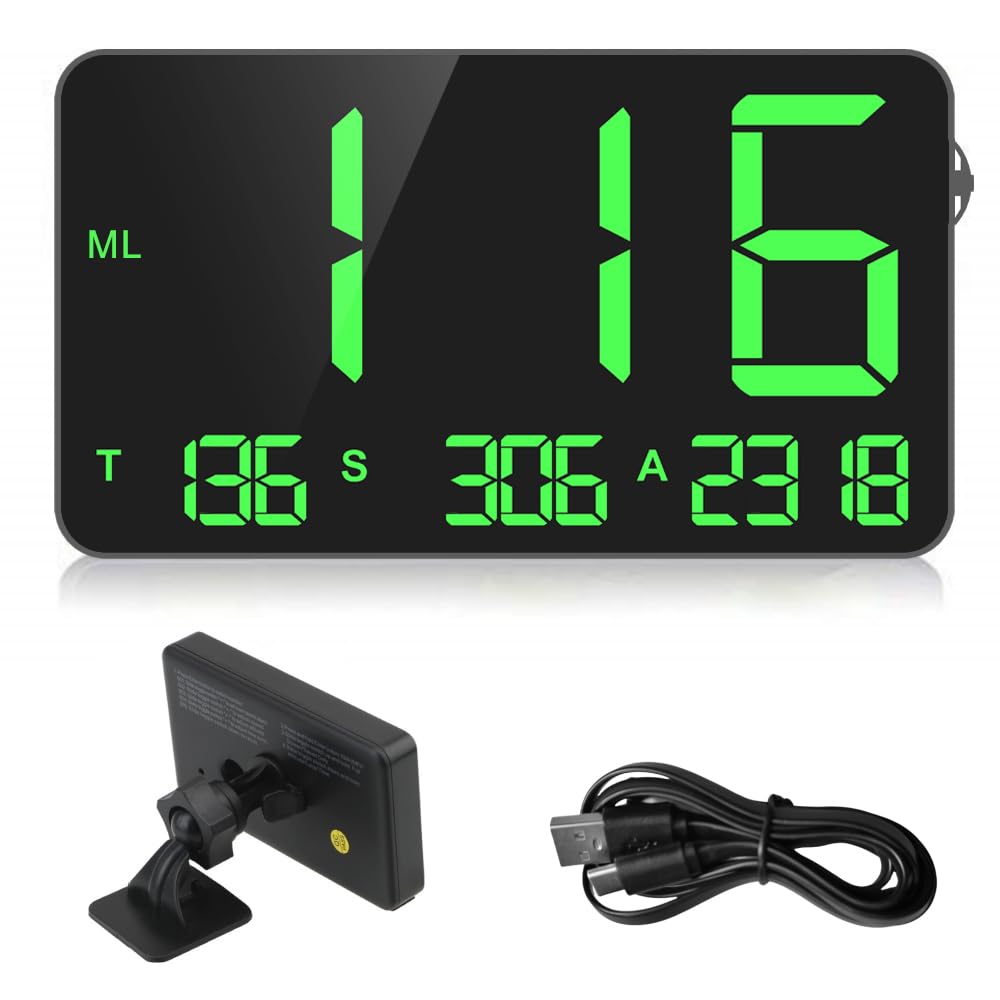 Digital GPS Speedometer Heads Up Display for Cars New HUD MPH Odometer Trip Meter for Trucks Golf cart All Vehicles, 4.5 inch Big Screen, USB Cable Plug & Play (C80)