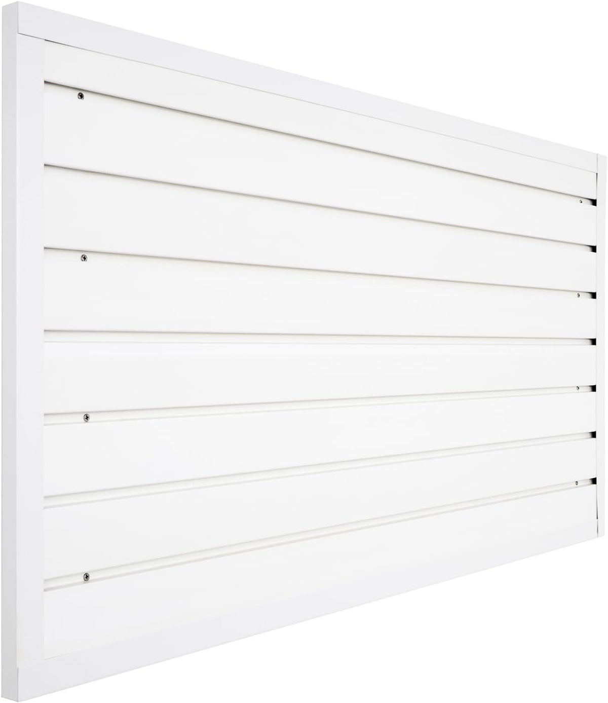 Slatwall Panel Garage Organizer, Heavy Duty Wall Mounted PVC Slat Wall Panels, Tool Organization Peg Board 4ft x 2ft (White)