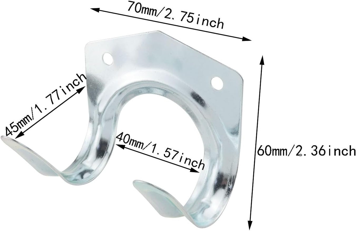 5PCS Garage Hooks Tool Organizer Wall Mounted Double Tool Hanger Hooks Set for Garage Shed Hanging Bracket Garden Tools