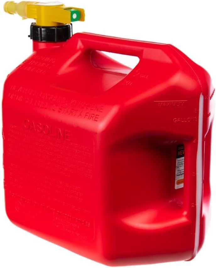No-Spill 4-Pack 5 Gallon Red Gasoline Cans