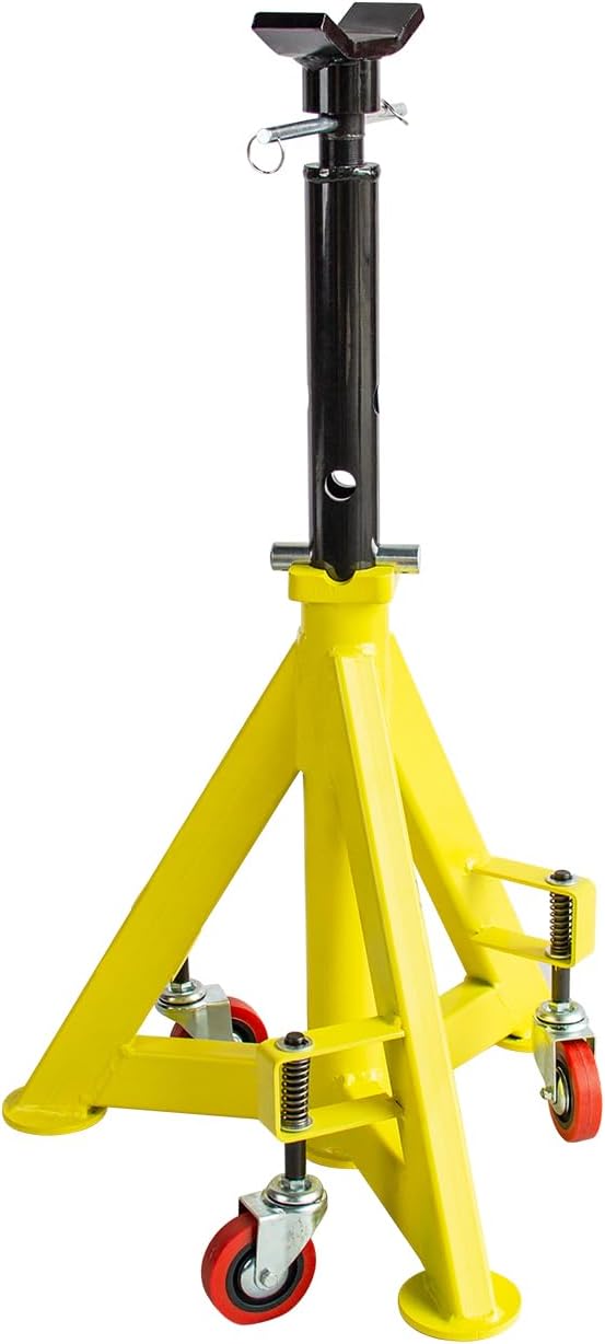 22 Ton (48,000 lbs) Jack Stands Heavy Duty Jack Stand Double Locking Pin Type Car Jack Stand Adjustable Height to 43'' with 360° Wheels for Garage, Repair Shop and DIY, 1 Pc