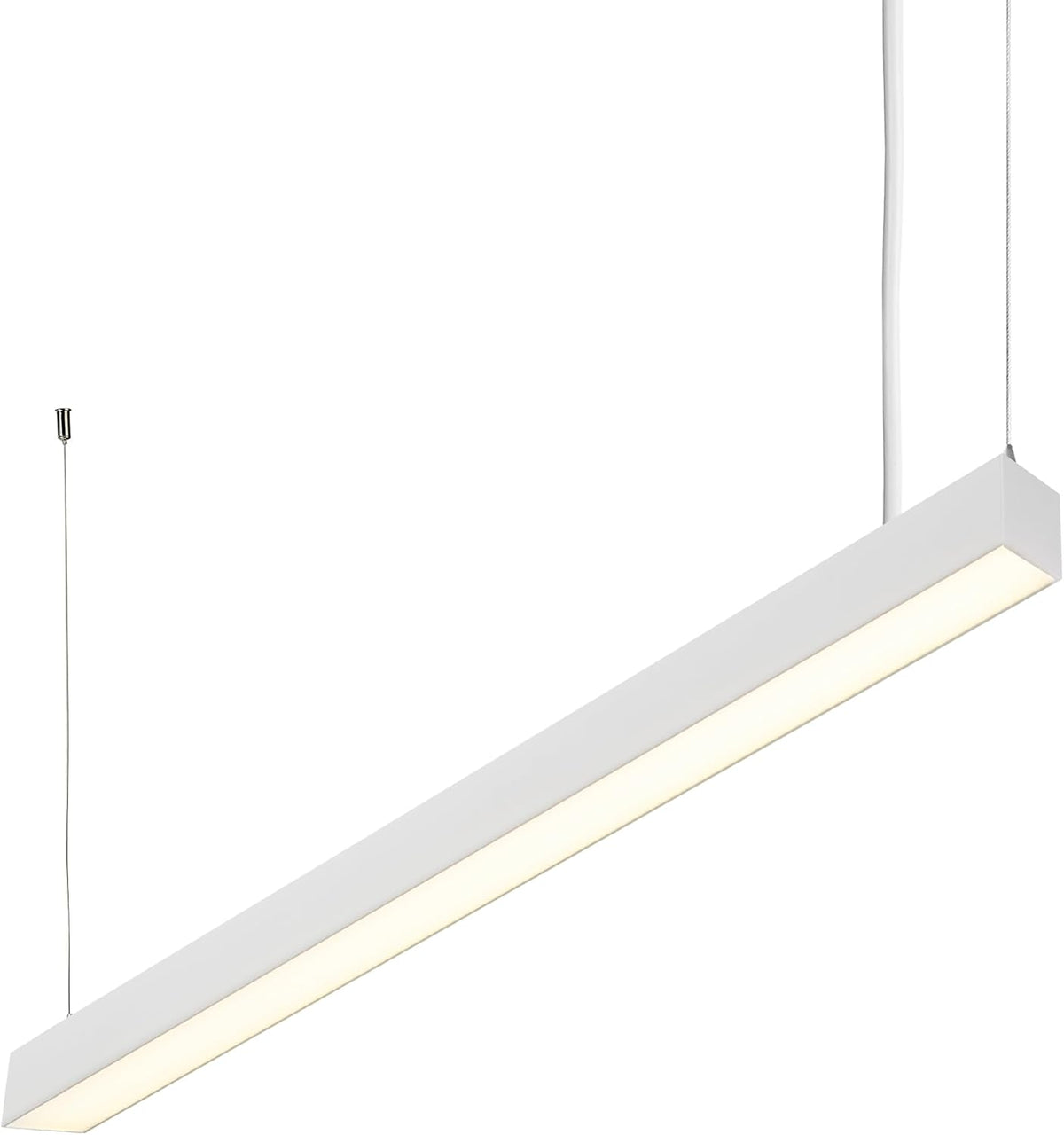 Maxxima 4 ft. LED Linear Light, Up and Down Adjustable Light Output, 3 CCT 3500K/4000K/5000K, Commercial and Residential 36W Suspension Pendant, Ideal for Office, Home, Shop, Garage, School
