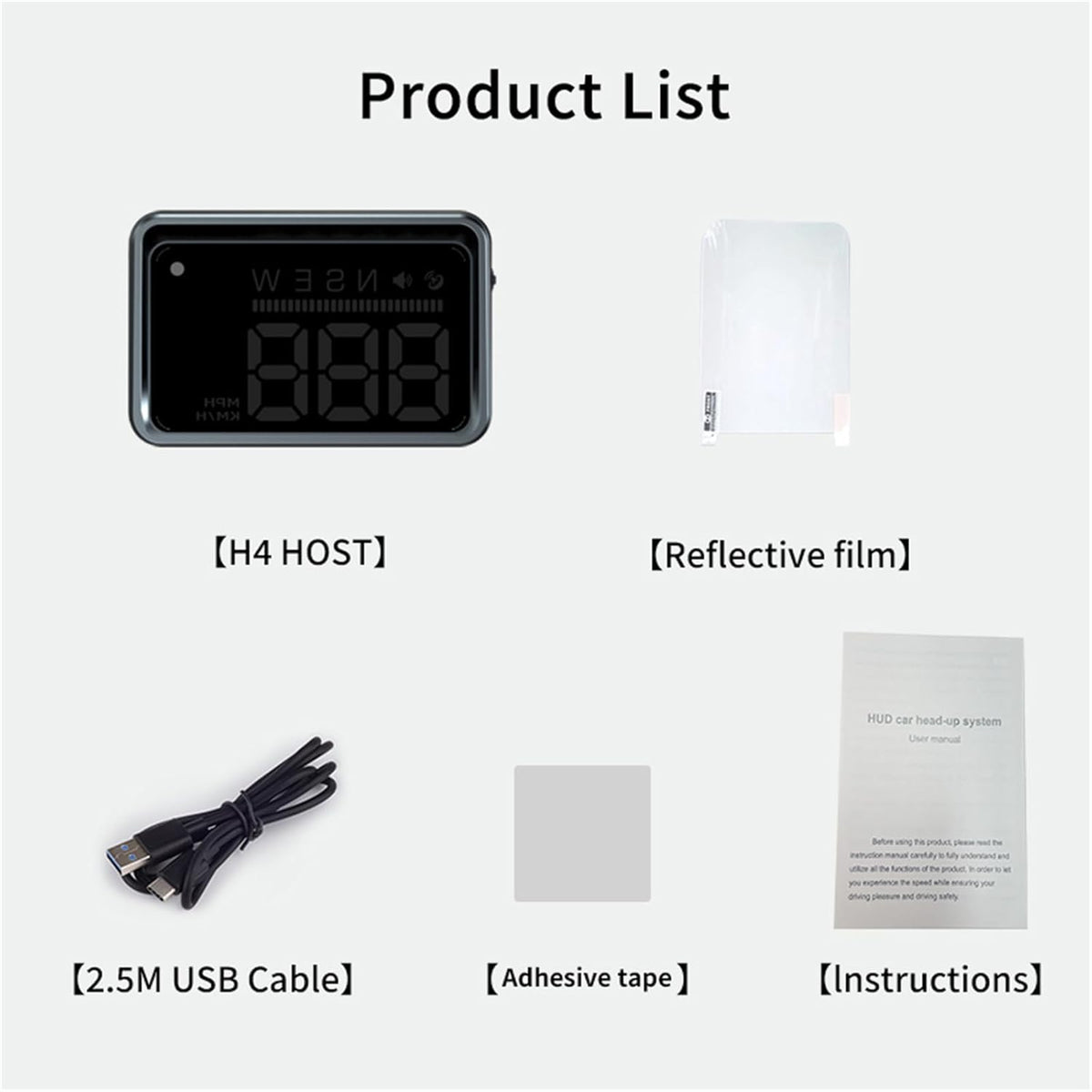 Heads up Display for Cars,HUD,Head up Display for Car,Car Speedometer Display,Automatic Brightness Adjustment,Speeding Alert,USB Cable Plug & Play