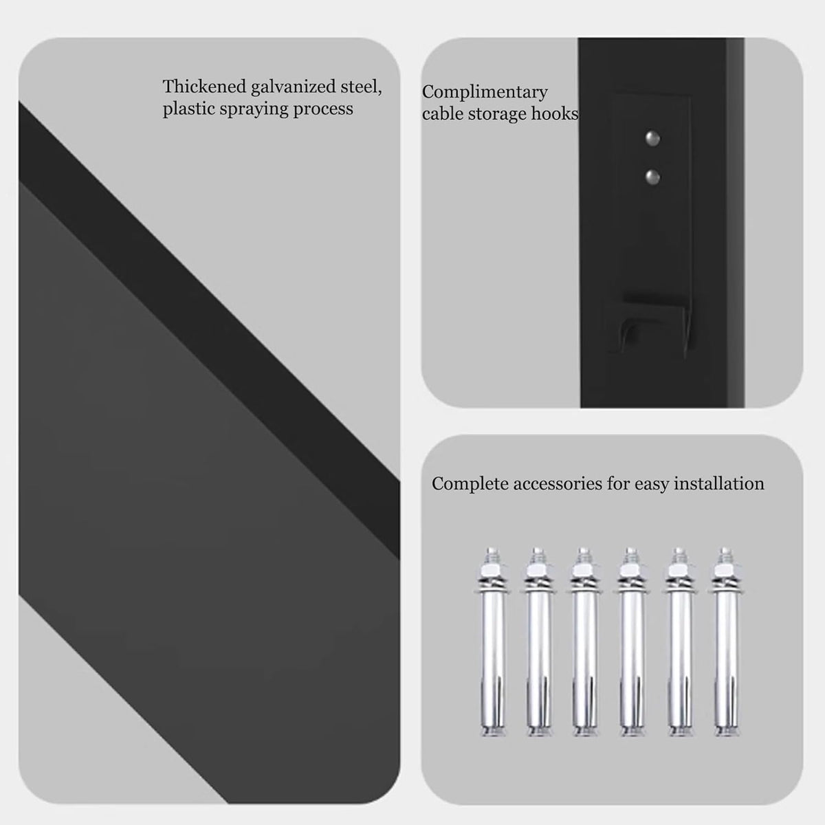 EV Charger Connector Pedestal Electric Vehicle Charging Stations, Stainless Steel, Combination Lock, Charging Pillar Charging Lever Charging Column for Charging Station Garage