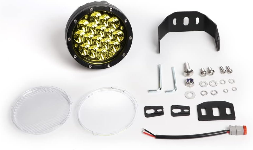 EXZEIT 5 Inch Amber LED Driving Lights - Round, 160W 11200 Lumens Waterproof Fog Lights for Jeep Wrangler, Trucks, Toyota Pickup, GMC SUV