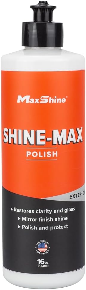 Maxshine 3 Pieces M8S V2 Dual Action Polisher &16oz Compound/Polish Car Detailing Kit - 1000W, 8mm Throw, 5” Plate, Thread 5/16”-24 - Powerful Auto Detailing Tool for Paint Protection (M8S V2 Kit 2)