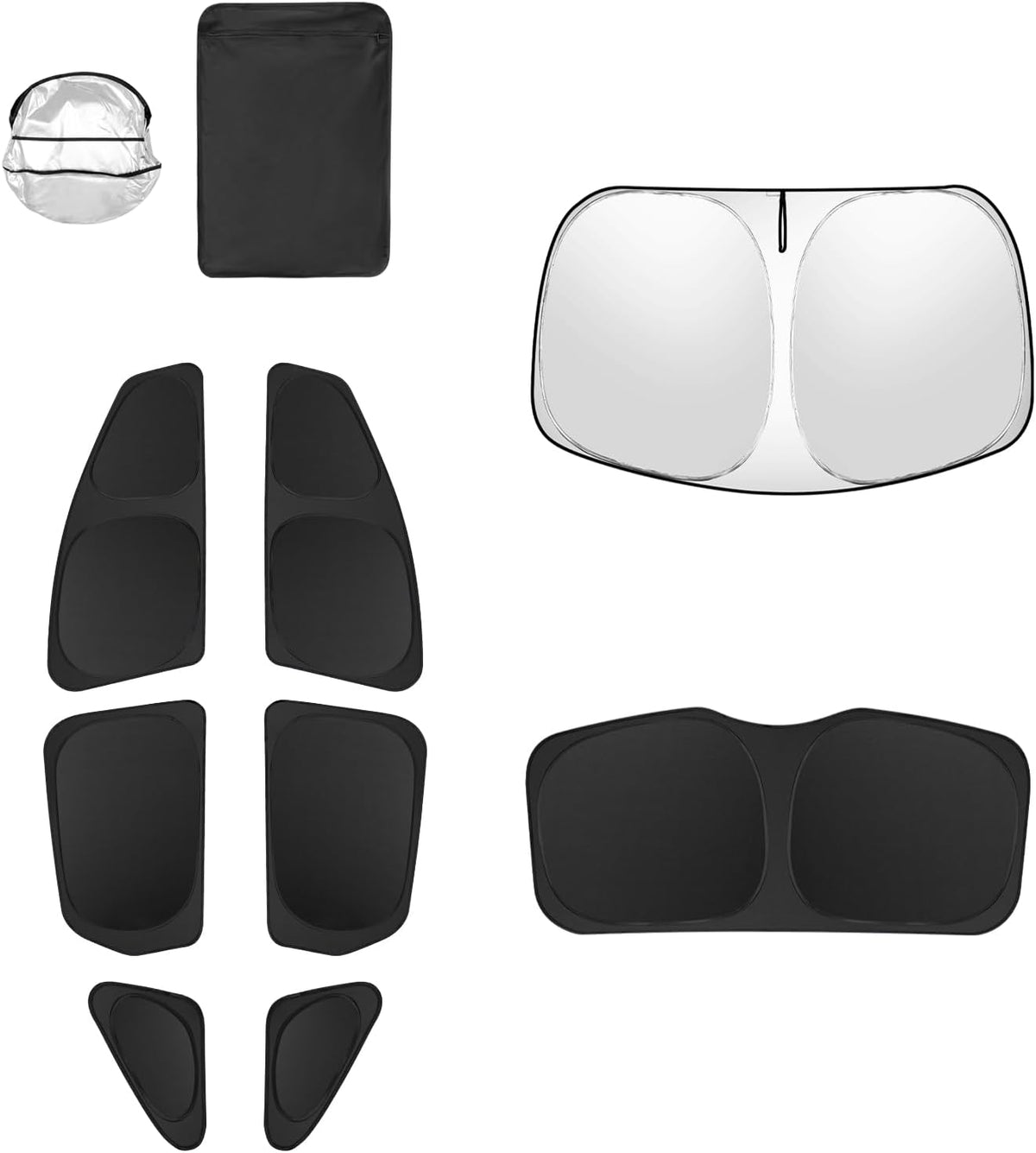 8pcs Car Window Shades for 2013-2019 Ford Escape Accessories,Windshield Side Rear Full Sunshade,Sun Visor UV Blocking, Privacy Protection and Blackout for Camping Outdoor