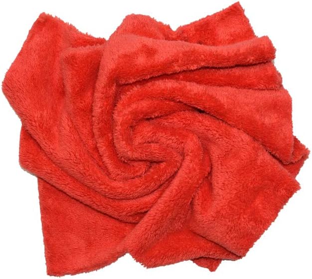 CARCAREZ Microfiber Car Wash Drying Towels Professional Grade Premium Microfiber Towels for Car Wash Drying 450GSM 16 in.x 16 in. Pack of 6 (6 Pack, Red)