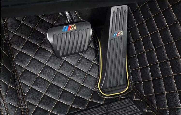 Custom All-Weather Protection Leather Car Floor Mats for Cars Sedan SUV Sports Car Waterproof Floor Mat (Black)