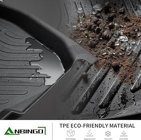 ANBINGO®-Floor Mat for Genesis GV80 2021-2026 5 Seats,TPE All Weather Protection GV80 Car Floor Liners Front & Rear Row Waterproof GV80 Accessories