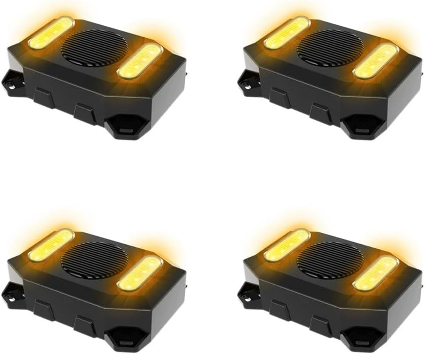 102dB Reversing Backup Alarm & Light Warning System – 12-24V Beep Sound Safety Alert for Vehicles (4PCS)