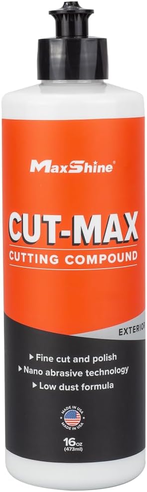 Maxshine 3 Pieces M8S V2 Dual Action Polisher &16oz Compound/Polish Car Detailing Kit - 1000W, 8mm Throw, 5” Plate, Thread 5/16”-24 - Powerful Auto Detailing Tool for Paint Protection (M8S V2 Kit 2)
