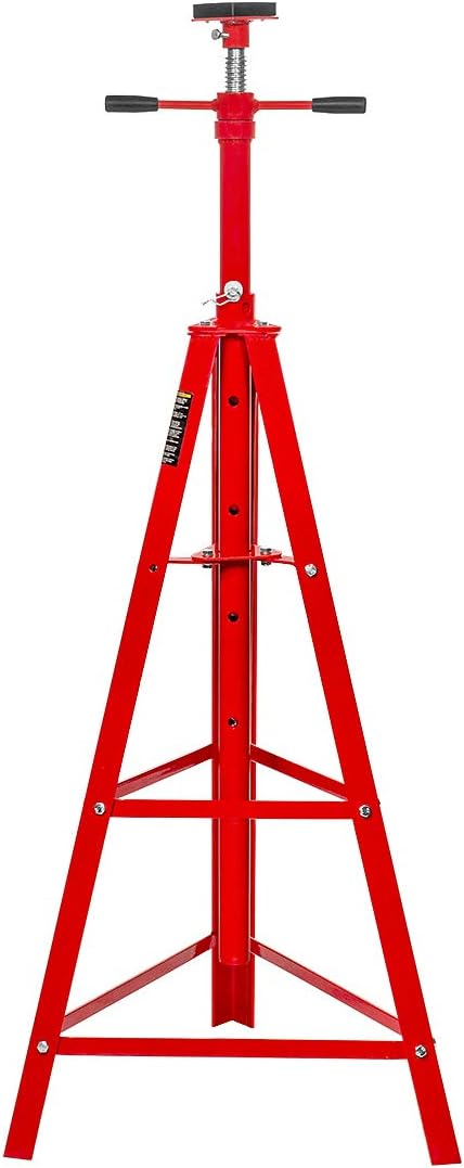 Stark USA Underhoist Tripod Stand 2 Ton Capacity High Lift Jack Stand Reach Under Hoist Stand High-Position Lift Range 4,000lbs Capacity, Red