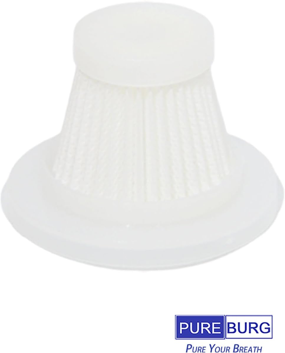 PUREBURG Replacement Filter Compatible with KMM LT-117C Handheld Car Vacuum Cleaner 9000Pa,10-Pack Washable HEPA Filter Air Clean Dust