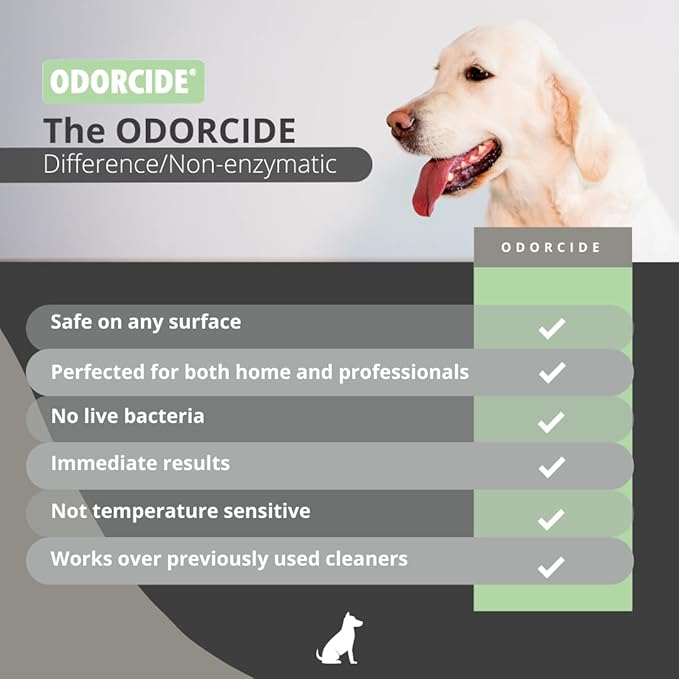 Odorcide Odor Eliminator Spray: Odor Eliminator for Strong Odor on Carpets, Hardwood & More - Smoke, Sweat & Pet Odor Eliminator for Home w/ Non-Enzymatic Formula, 32 Oz (Fresh Scent)
