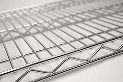 Omega 24" Deep x 54" Wide x 63" High 3 Tier Chrome Starter Shelving Unit