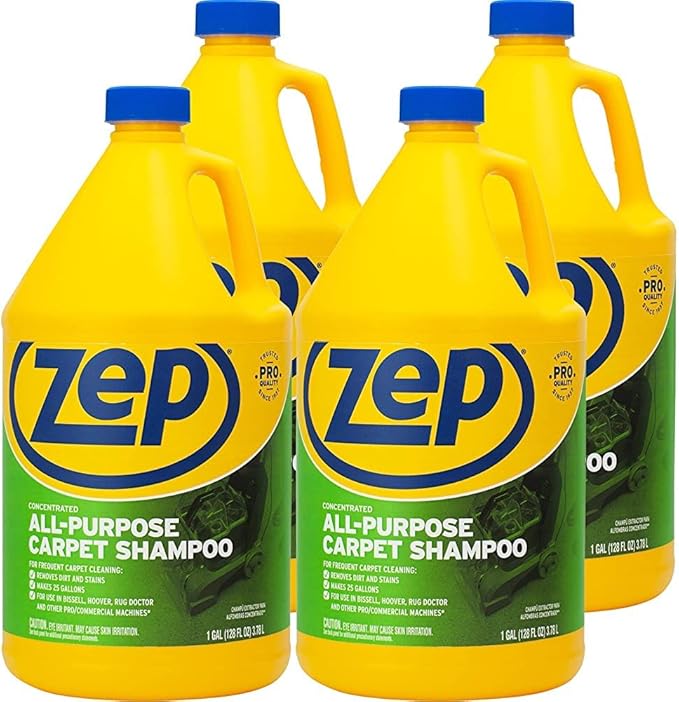 ZEP All-Purpose Carpet Shampoo Concentrate 128 ounce ZUCEC128 (Case of 4)