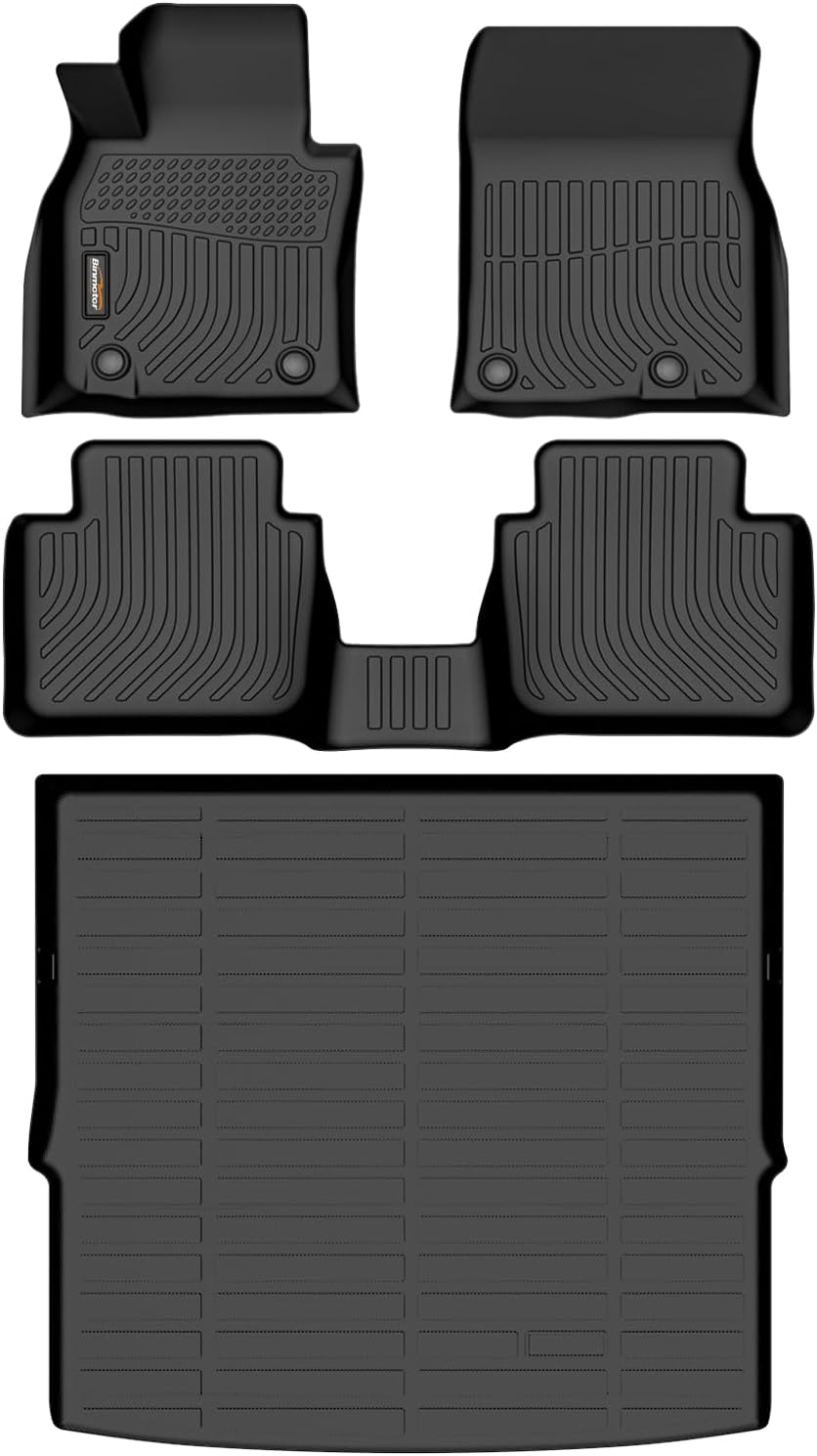 Binmotor-Floor Mats and Cargo Liner Set for Mazda CX50 2023-2025(Only Fuel Version), All Weather Car Floor Mat for Mazda CX 50 Accessories, Rubber Mats TPE Car Liners for CX-50 Trunk Liner
