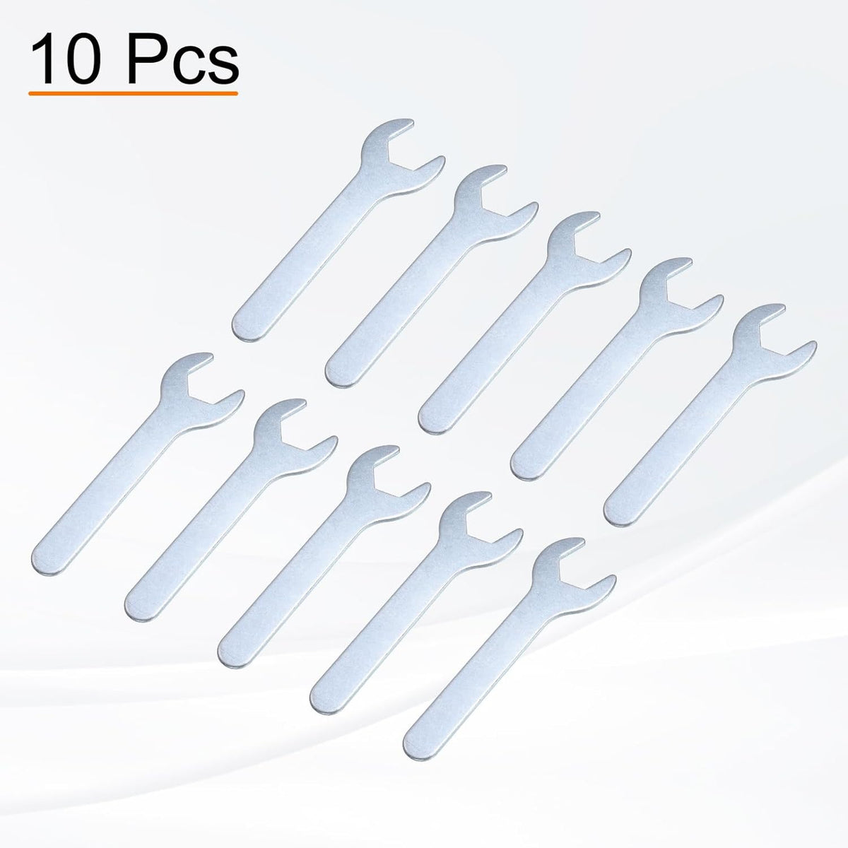 HARFINGTON 10pcs Small Wrench 20x126x2.8mm Metric U-Shaped Single Open Ended Spanner Super Thin Flat Head Galvanizing Wrench for Automotive Repair Furniture Assembly