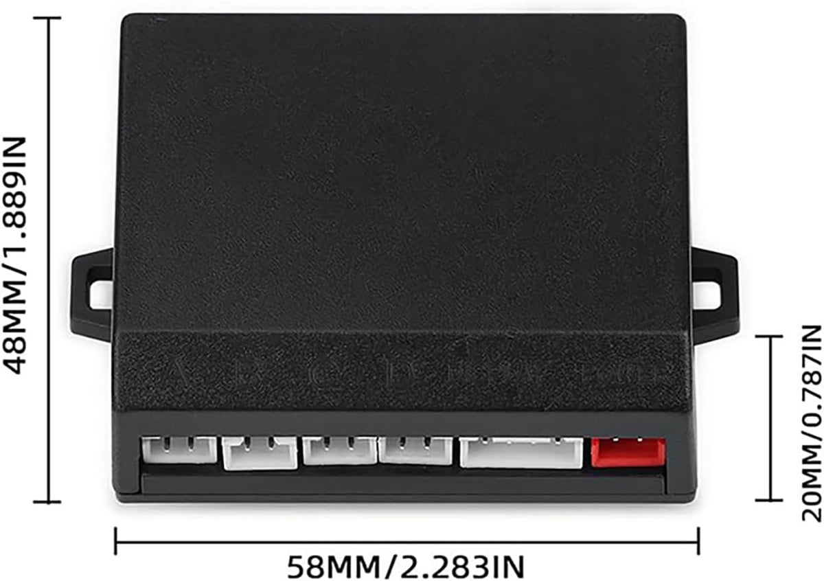Car Reverse Backup Parking Sensor Radar System kit The LED Display with 3 Colors can Both Shows Distance Data and warn You with beep Sound Adjustable Volume Compact and Easy to Install (Blackbrown)