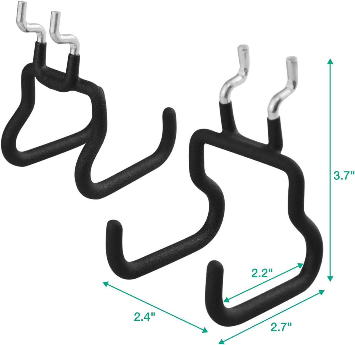 G.CORE 8-Pack Pegboard Hooks, Peg Board Tool Utility Hooks & Hangers Fit 1/4" Pegboards, Heavy Duty Metal Peg Board Shelving Hooks, Wall Organizers and Storage for Craft Room Garage Workbench Office