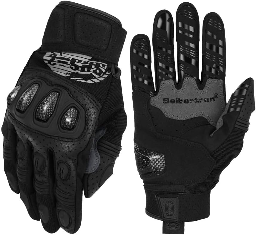Seibertron SPS Series Touchscreen Motorcycle Motocross BMX ATV MTB Bicycle Cycling Full or Half Finger Gloves Adult and Youth
