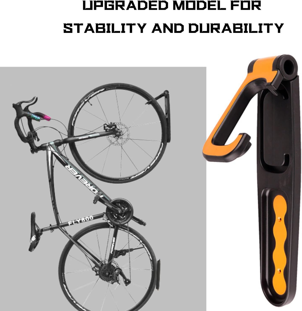 Bike Rack Garage Bicycle Wall Mount Holder Garage Hooks for Hanging Bike Bicycle Vertical Bike Hooks Easily Hang/Detach in Indoor Bike Storage or Garage Organizers and Storage Black